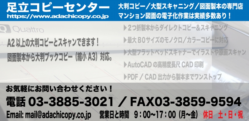 足立コピーセンター　電話・FAX・メール